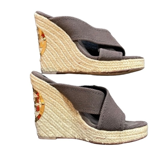 Tory Burch Kristen Espadrille Wedges 8 - Picture 8 of 11